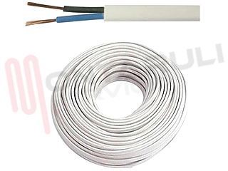 Immagine di CAVO VINILGOMMA PIATTO 2X0,75MMQ BIANCO