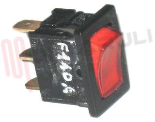 Immagine di INTERRUTTORE LUMINOSO ROSSO 10A 3FASTON