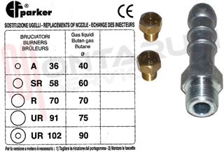 Immagine di SERIE 2 UGELLI 5MB PER GPL CON PORTAGOMMA PARKER