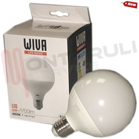 Visualizza i dettagli per LAMPADA GLOBO LED E27 15W 230V 4000°K (RESA/110W) Ø95MM. Immagine di LAMPADA GLOBO LED E27 15W 230V 4000°K (RESA/110W) Ø95MM.