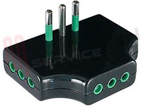 Visualizza i dettagli per ADATTATORE TRIPLO PIATTO 3 PRESE 2P+T 10A NERO Immagine di ADATTATORE TRIPLO PIATTO 3 PRESE 2P+T 10A NERO