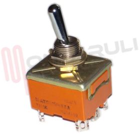 Visualizza i dettagli per DEVIATORE INTERRUTTORE METALLICO A LEVA 6C Immagine di DEVIATORE INTERRUTTORE METALLICO A LEVA 6C