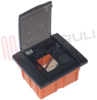 Immagine di CENTRALINO INCASSO ARREDO 4 MODULI NERO TONER