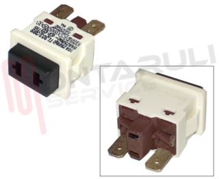 Immagine di INTERRUTTORE PUSH BIANCO TASTO NERO C/ASOLA 19X13 UNIPOLARE