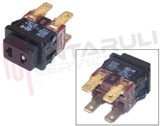 Immagine di INTERRUTTORE PUSH TASTO NERO C/ASOLA 19X13 BIPOLARE
