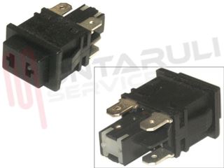 Immagine di INTERRUTTORE PUSH TASTO NERO C/ASOLA 19X13 BIPOLARE TL483