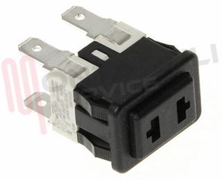 Immagine di INTERRUTTORE PUSH TASTO NERO C/ASOLA 19X13 BIPOLARE 10A