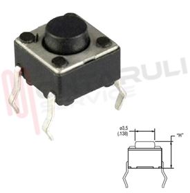 Visualizza i dettagli per MICROPULSANTE A SALDARE 12V 50MA 6X6XH.5MM. Immagine di MICROPULSANTE A SALDARE 12V 50MA 6X6XH.5MM.