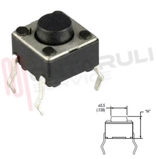 Immagine di MICROPULSANTE A SALDARE 12V 50MA 6X6XH.5MM.