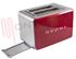 Immagine di TOSTAPANE ROSSO-INOX 750W 2 PINZE