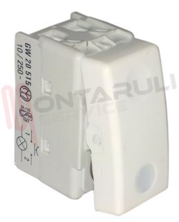 Immagine di PULSANTE UNIPOLARE  NA 10A 250V LUMINOSO SERIE SYSTEM