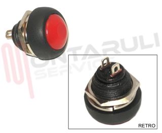 Immagine di PULSANTE MINIATURA ROTONDO ROSSO N.A.