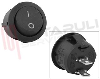 Immagine di INTERRUTTORE UNIPOLARE TONDO NERO 16A 2FASTON