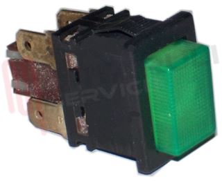 Immagine di INTERRUTTORE PUSH LUMINOSO VERDE 19X13 BIPOLARE