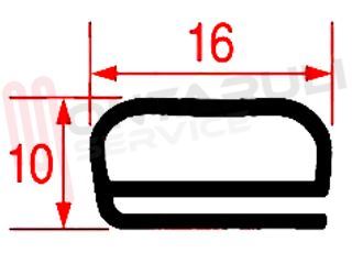 Immagine di GUARNIZIONE GRIGIA PORTA LAVASTOVIGLIE PROFILO 16X10MM.