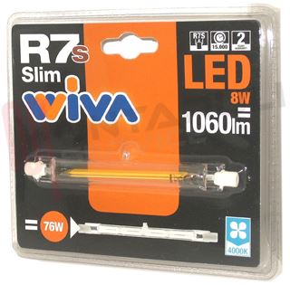 Immagine di LAMPADA A LED R7S 8W 4000K LUCE NATURS RESA/76W L=118MM SLIM