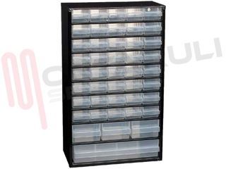 Immagine di CASSETTIERA PORTA MINUTERIE CASSETTI TRASPARENTI C11-44