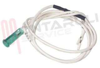 Immagine di LAMPADA SPIA Ø 6MM. 230V VERDE PVC CON CAVO 400MM.