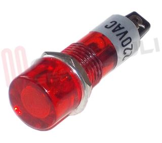 Immagine di LAMPADA SPIA A SALDARE DIA.9MM. ROSSA 220V