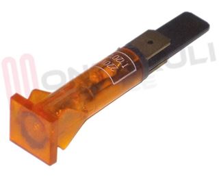 Immagine di SPIA LUMINOSA ARANCIO 220V DIA.10MM.TESTA QUADRA