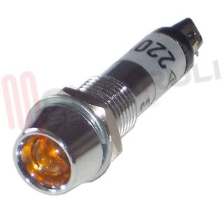 Immagine di LAMPADA SPIA A SALDARE DIA.6,6MM. CROMATA ARANCIO 220V
