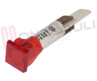 Immagine di SPIA LUMINOSA ROSSA 220V DIA.10MM.TESTA QUADRA