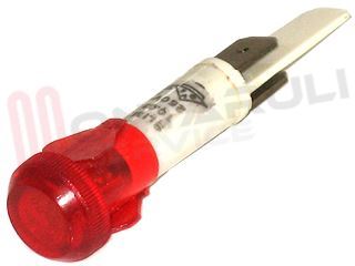 Immagine di SPIA LUMINOSA ROSSA 220V DIA.10MM. TESTA TONDA