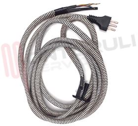 Visualizza i dettagli per MONOTUBO CAVO BIANCO/NERO CON SPINA FERRO SIMAC L=2MT. Immagine di MONOTUBO CAVO BIANCO/NERO CON SPINA FERRO SIMAC L=2MT.