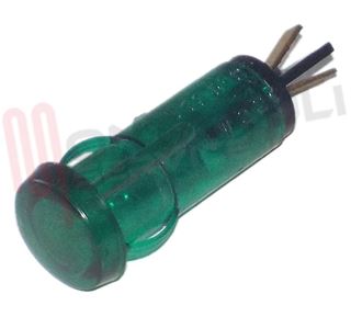 Immagine di SPIA LUMINOSA VERDE 220V DIA.10MM. TESTA TONDA A SALDARE