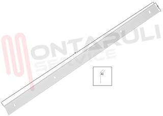 Immagine di CORNICE LATERALE PORTA FRIGO BIANCO L=700MM.