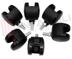 Visualizza i dettagli per RUOTA SNODATA A VITE UNIVERSALE CON FRENO KIT 6PZ. Immagine di RUOTA SNODATA A VITE UNIVERSALE CON FRENO KIT 6PZ.