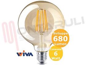 Visualizza i dettagli per LAMPADA GLOBO FUME' LED E27 6W 230V 3000°K RESA/53 ANTIQUE Immagine di LAMPADA GLOBO FUME' LED E27 6W 230V 3000°K RESA/53 ANTIQUE