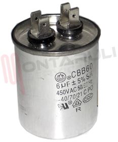 Visualizza i dettagli per CONDENSATORE METALLICO 6MF 450VAC X CONDIZIONATORI Immagine di CONDENSATORE METALLICO 6MF 450VAC X CONDIZIONATORI