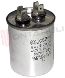 Immagine di CONDENSATORE METALLICO 6MF 450VAC X CONDIZIONATORI