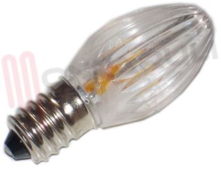 Immagine di LAMPADA A PERA CHIARA E14 24V 2 LED AMBRA