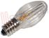 Immagine di LAMPADA A PERA CHIARA E14 24V 2 LED AMBRA