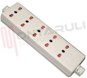 Visualizza i dettagli per PRESA MULTIPLA 5PR. BIVALENTI S/CAVO BIANCA 10/16A Immagine di PRESA MULTIPLA 5PR. BIVALENTI S/CAVO BIANCA 10/16A