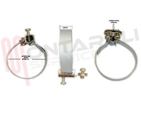 Visualizza i dettagli per FASCETTA METALLICA CON MORSETTO 10MMQ SERRAGGIO TUBI D.68MM. Immagine di FASCETTA METALLICA CON MORSETTO 10MMQ SERRAGGIO TUBI D.68MM.