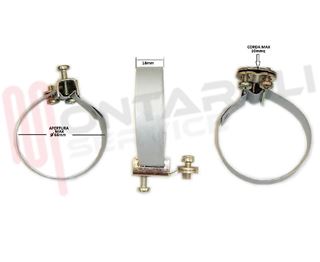 Immagine di FASCETTA METALLICA CON MORSETTO 10MMQ SERRAGGIO TUBI D.68MM.