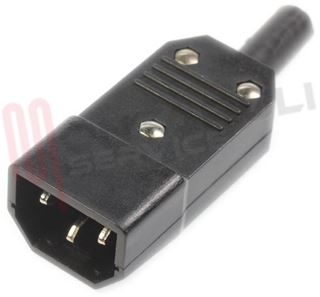 Immagine di SPINA VOLANTE MASCHIO TRIPOLARE 10A AC POWER LINE