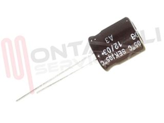 Immagine di CONDENSATORE ELETTR.10UF-160V RADIALE 105° 10X12MM -ROHS-CON