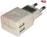 Immagine di CARICATORE BIANCO DOPPIO USB 2,4A 5V A SPINA