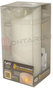 Visualizza i dettagli per CANDELA LED A BATTERIA LUCE A FIAMMA BIANCA H.18CM. Immagine di CANDELA LED A BATTERIA LUCE A FIAMMA BIANCA H.18CM.