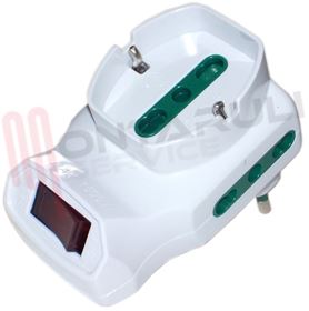 Visualizza i dettagli per ADATTATORE SCHUKO-BIPASSO CON SPINA 10A Immagine di ADATTATORE SCHUKO-BIPASSO CON SPINA 10A