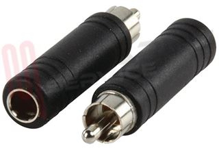 Immagine di ADATTATORE AUDIO 1 RCA MASCHIO / JACK FEMMINA 6,3MM STEREO