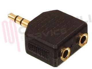 Immagine di ADATTATORE AUDIO 1 JACK MASC 3,5MM / 2 JACK FEMM 3,5MM STERE