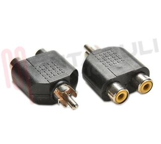Immagine di ADATTATORE AUDIO 1 RCA MASCHIO / 2 RCA FEMMINA
