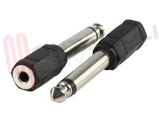 Immagine di ADATTATORE AUDIO 1 JACK MASC 6,3MM / 1 JACK FEMM 3,5MM MONO