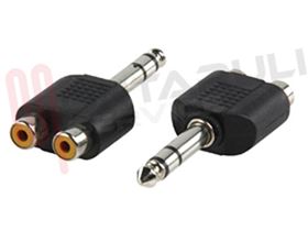 Visualizza i dettagli per ADATTATORE AUDIO 1 JACK MASC 6,3MM / 2 RCA FEMM STEREO Immagine di ADATTATORE AUDIO 1 JACK MASC 6,3MM / 2 RCA FEMM STEREO