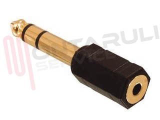 Immagine di ADATTATORE AUDIO 1 JACK MASC 6,3MM / 1 JACK FEMM 3,5MM STERE